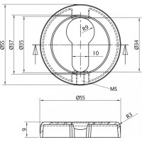 Розетка DOORLOCK DL M03/55 PZ OLV-15 полированная латунь 73547
