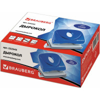 Дырокол BRAUBERG "Original", до 25 листов, синий, 222543