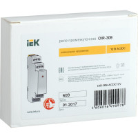 Промежуточное реле IEK OIR 3 контакта, 8А, 12В, AC/DC OIR-308-ACDC12V