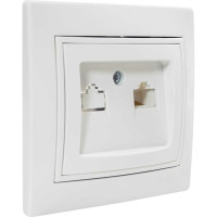 Интернет розетка Jilion RJ45 белый 9533192