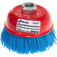 Щетка дисковая нейлоновая ZrO2 ПРОФИ (100 мм; М14) SKRAB 35487