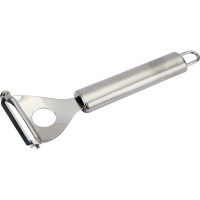 Овощечистка из нержавеющей стали с горизонтальным лезвием Mallony NIMBUS, 17,5*5,5 см, овал ручка/подвес 007420