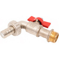 Шаровой кран ITAP GAR сливной с латунным штуцером, рукоятка-бабочка 1/2" /15/120/ 168/1/2 1680012