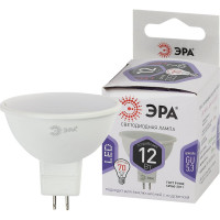 Светодиодная лампа (LED) ЭРА, MR16 12W 860 GU5.3 диод, софит, 12Вт, холодный, 10/100/4200 Б0049075