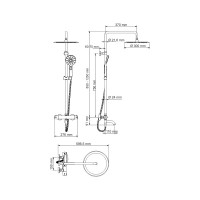 Душевой комплект с термостатическим смесителем WasserKRAFT Thermo A28801