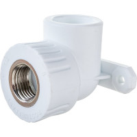 Угольник с креплением RTP PN25 комбинированный, внутренняя резьба D25х1/2 мм 15110