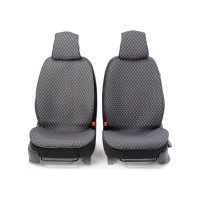 Накидки на передние сиденья CarPerformance, 2 шт. материал fiberflax /мягкий лен/ CUS-1052 GY/GY