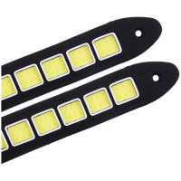 Дневные ходовые огни ЕРМАК LED 36 шт, гибкий резин. корп., 180 мм, 12V, белый, 2 шт. 702-033