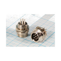 Разъем MIC12 7P штекер Pro Legend металл на корпус, PL2225