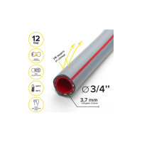 Резиновый шланг POLYAGRO Gold PLATINUM ТЭП, 3/4", 25 м, армированный, трёхслойный, морозостойкий 7559925
