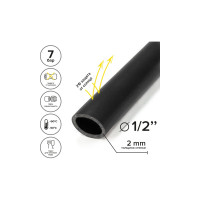 Резиновый шланг POLYAGRO BLACK ТЭП, 1/2", 50 м, армированный, морозостойкий 7558250