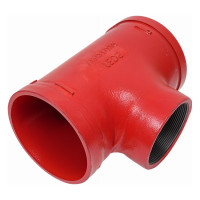 Переходной тройник под резьбу GROOVEX 5"x3", 133x89 мм, ДУ 125x70 мм TPR13389