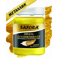 Декоративная акриловая эмаль SAFORA золото металлизированная 250 г ЭМ102/1М