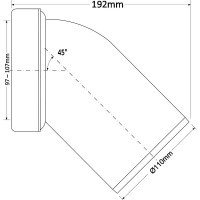Фановая труба McAlpine 45 град.-26см.(глад.) MRWCE-CON16