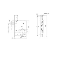 Врезной замок Siblock ЗВЦ-11 590