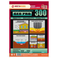 Геотекстиль иглопробивной GEO PRO 300 37.5 м2, 1.5х25 м МЕГАИЗОЛ 3480848