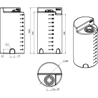 Емкость дозировочная белая 1040x550x550 мм, 200 л Экопром 1133.0200.001.002