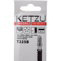 Пилка для лобзика по дереву Т 225 B, 5 шт KETZU 754951