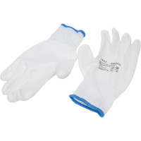 Нейлоновые перчатки с полиуретановым покрытием S.GLOVES KREZ белые, 10 размер 31613-10