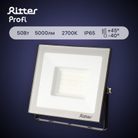 Светодиодный прожектор RITTER Profi гарантия 5 лет 100лм/Вт 50 Вт 2700К 53428 4