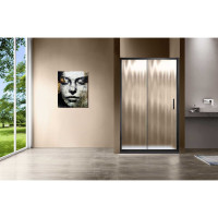 Душевая дверь VINCEA Garda 1200, черный, стекло шиншилла VDS-1G120CHB
