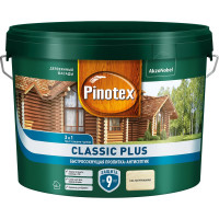 Пропитка-антисептик быстросохнущая Pinotex CLASSIC PLUS 3 в 1, ель натуральная 9 л 5727948