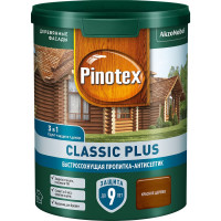 Пропитка-антисептик быстросохнущая Pinotex CLASSIC PLUS 3 в 1 красное дерево 0,9 л 5727620