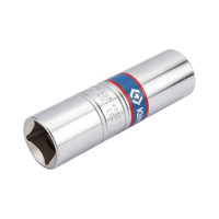 Головка свечная шестигранная 1/2"DR, 16 мм, магнитный фиксатор KING TONY 466516C