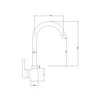 Смеситель для кухни SANTREK AQUA-675 "MODERN" MAXI d-40 на гайке SB46/SB80 276718