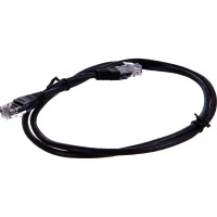 Патч-корд TWT RJ45-RJ45, 4 пары, UTP, категория 5е, 1 м, черный, 45-45-1.0-BK