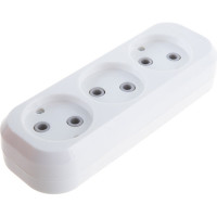 Колодка Smartbuy 3 гнезда 10А/2,2кВт без заземления SBE-10-3-00-N