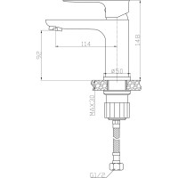 Смеситель для раковины DEVIDA ZUTTO-WHITE белый, на гайке DVS1243-14W