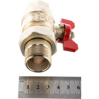 Шаровой кран Tiemme НВ, с разъемным соединением для коллектора, 3/4", красная бабочка 2120001