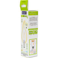 Светодиодная лампа General Lighting Systems Филамент прозрачный E14 12Вт 910Лм 2700К Теплый белый свет Свеча на ветру GLDEN-CWS-12-230-E14-2700 660327