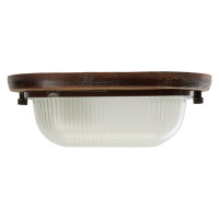 Светильник для бани и сауны FERON НБО 04-60-021 220V 60Вт Е27 IP54 дерево, орех, овал 11575