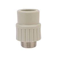 Муфта RTP PN25 комбинированная, наружная резьба, D25х3/4 мм, серая 10945