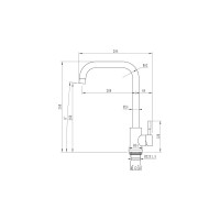 Смеситель для кухни Mixline трубчатый излив 35k MLSS-0301 505146
