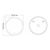 Зеркало MIXLINE "Мия" D700 сенсорный выключатель, светодиодная подсветка 545273