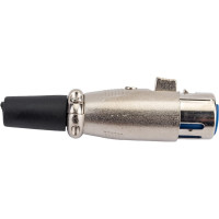 Разъем XLR 3P гнездо Pro Legend металл на кабель с хомутом 70мм, PL2187