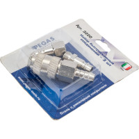 Набор быстросъемных соединений 3 шт (быстросъем авт. елка 10мм, штуцер нар 1/4", штуцер внутр.1/4") Pegas pneumatic 3220