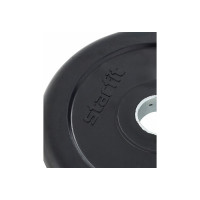 Обрезиненный диск Starfit BB-202 1.25 кг, d=26 мм, стальная втулка, черный УТ-00018804