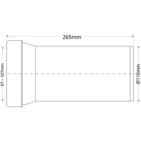Фановая труба McAlpine прямая-260мм.(глад.) MRWCE-CON1