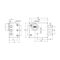 Накладной замок Siblock ЗНС-10-3, 4 ключа 511