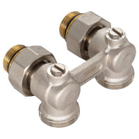 Мультифлекс, узел для нижнего углового подключения СТМ Н-образный, с шаровым краном CARMFX21