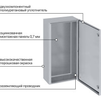 Щит с монтажной панелью TDM щмп-7-0 (1400x650x250) ip54 народный эконом SQ0905-3414