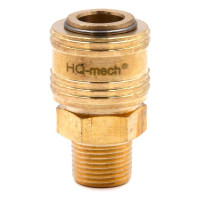 Соединение быстросъемное пневматическое HQ-SM12 «мама»-нар. резьба 1/2" (латунь) HQ-mech УТ000002468