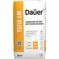 Кладочный теплоизоляционный раствор для керамических блоков Dauer quader tefix lm 20 кг 32109