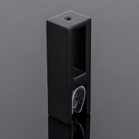 Держатель стекла SERVICE PLUS сквозной, 30x10, черный матовый, sus304 S02-501BLK/sus304