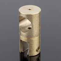 Держатель стекла SERVICE PLUS сквозной, ф19, брашированное золото, латунь D02-507BGM/brass