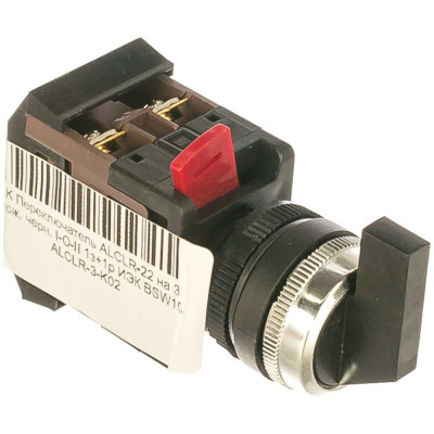 IEK Переключатель ALCLR-22 на 3 полож. черн. I-O-II 1з+1p ИЭК BSW10-ALCLR-3-K02